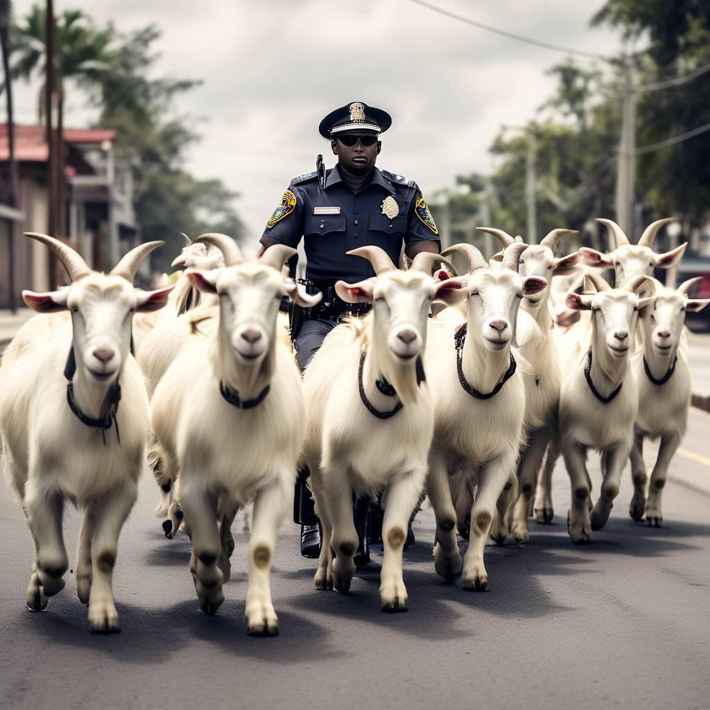 Arlington Police Wrangle Escaped Goats in Neighborhood