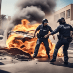 generate-an-image-depicting-two-police-officers-rescuing-a-person-from-a-burning-vehicle