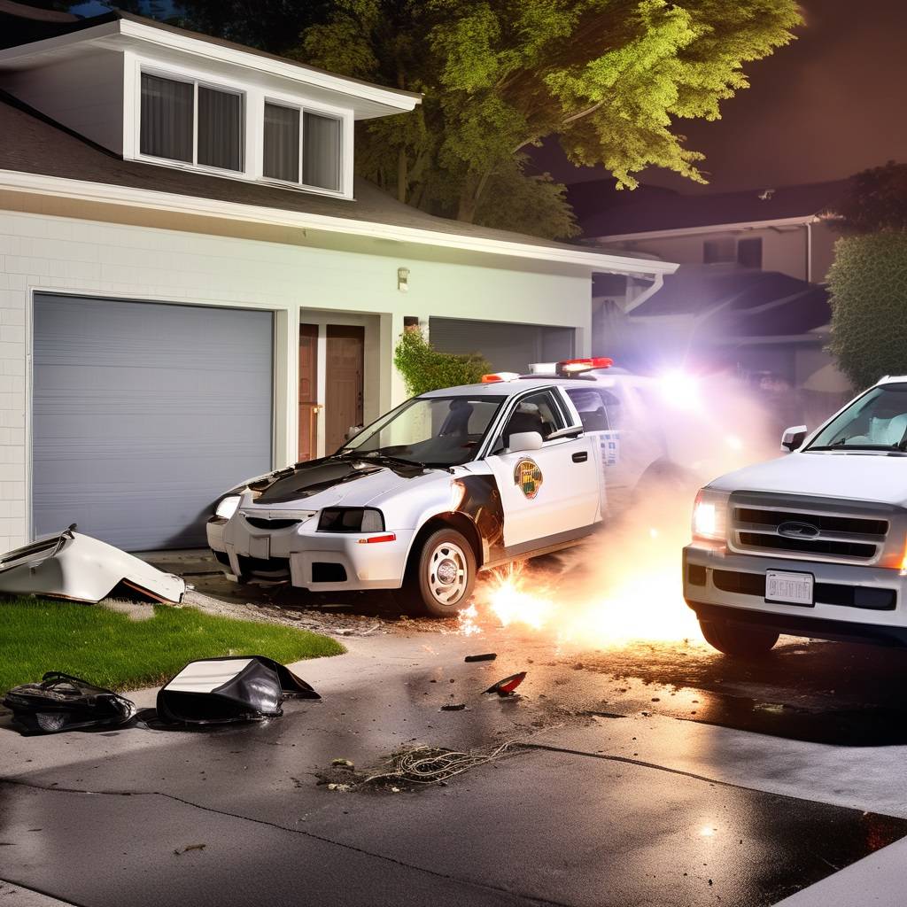 Car Crashes into Home in Cypress, Texas