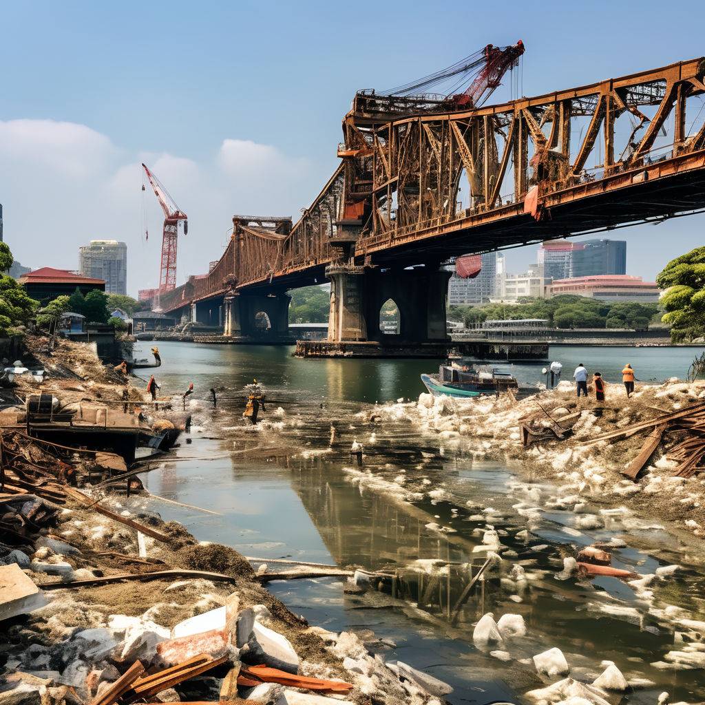 Key Bridge Section Lifted After Collapse in Baltimore