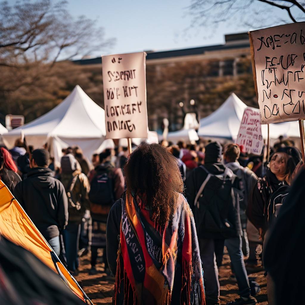 Northwestern University Students Stage Encampment in Evanston Campus in Solidarity with Palestine