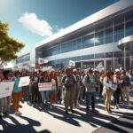 Protesters Block Sunnyvale Lockheed Martin Facility