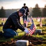 Honoring Fallen Veterans Volunteers Place Flags on Graves in Lynnwood