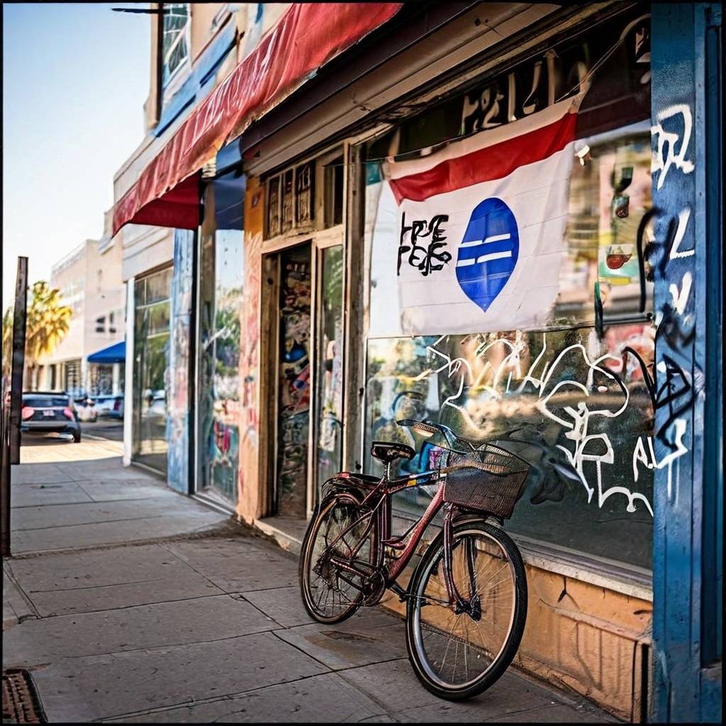 Israeli Flag at Santa Monica Bike Shop Vandalized