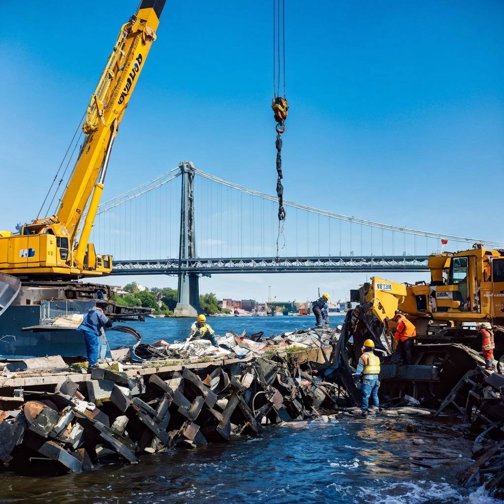 Key Bridge Collapse Cleanup Progresses in Baltimore