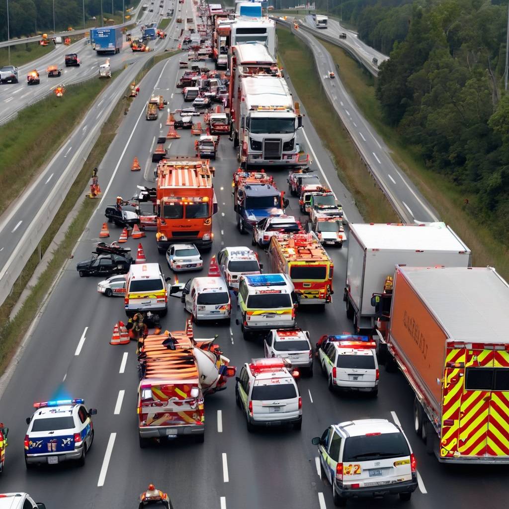 Overturned Truck Causes Traffic Chaos on I-465 in Indianapolis