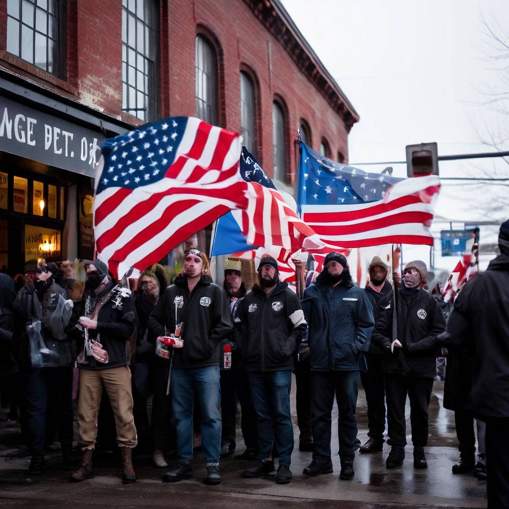 Protesters Rally Outside Congressman Jared Huffman’s Event