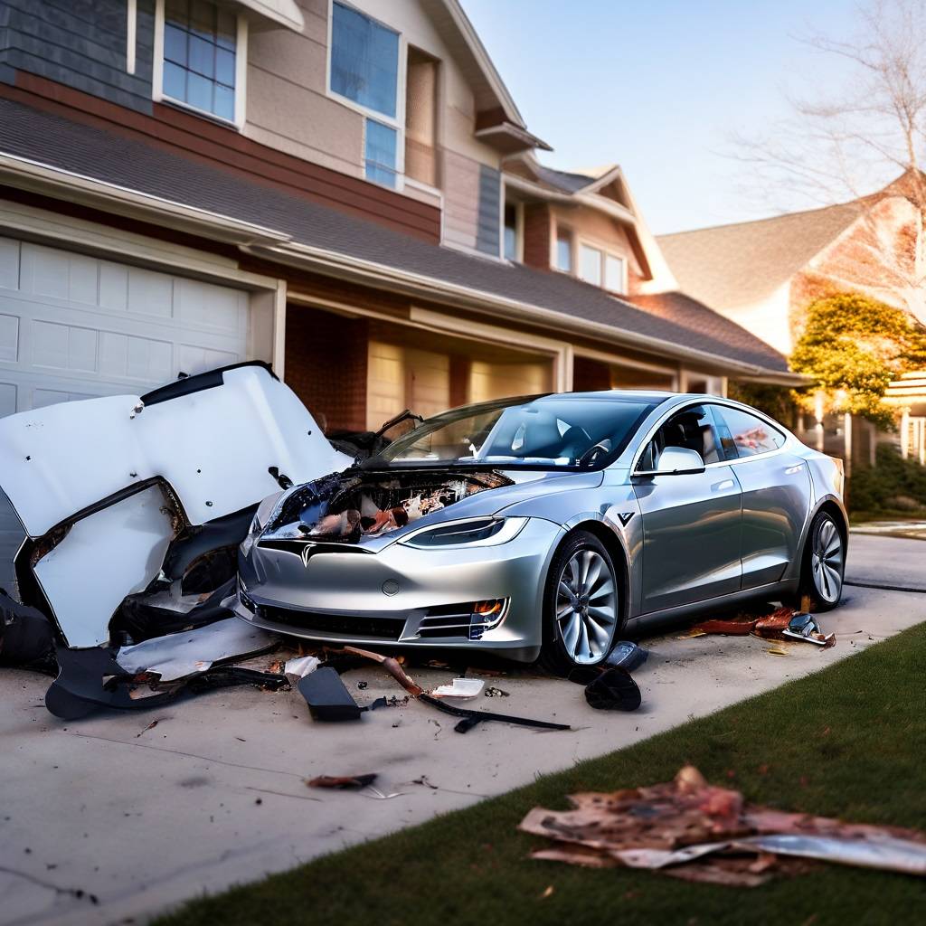 Tesla Crashes into Burbank Garage: Shocking Video Emerges