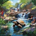 Tortoise Paradise New Waterfall Delights Students at Wrightson Ridge K8 School