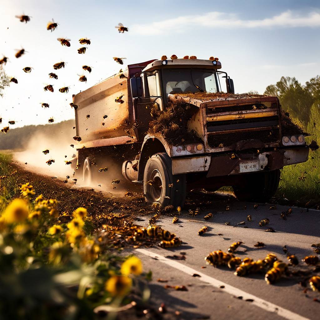 Tractor-Trailer Carrying 15 Million Bees Overturns in Central Maine