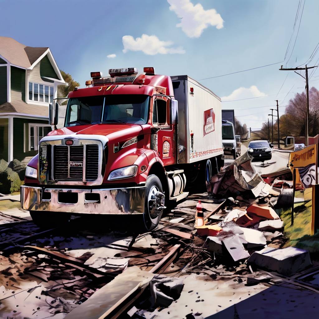 Big Rig Crashes into Railroad Tracks in Manor, Texas