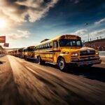 School Bus Racing Adds Unique Twist to Charlotte Motor Speedway