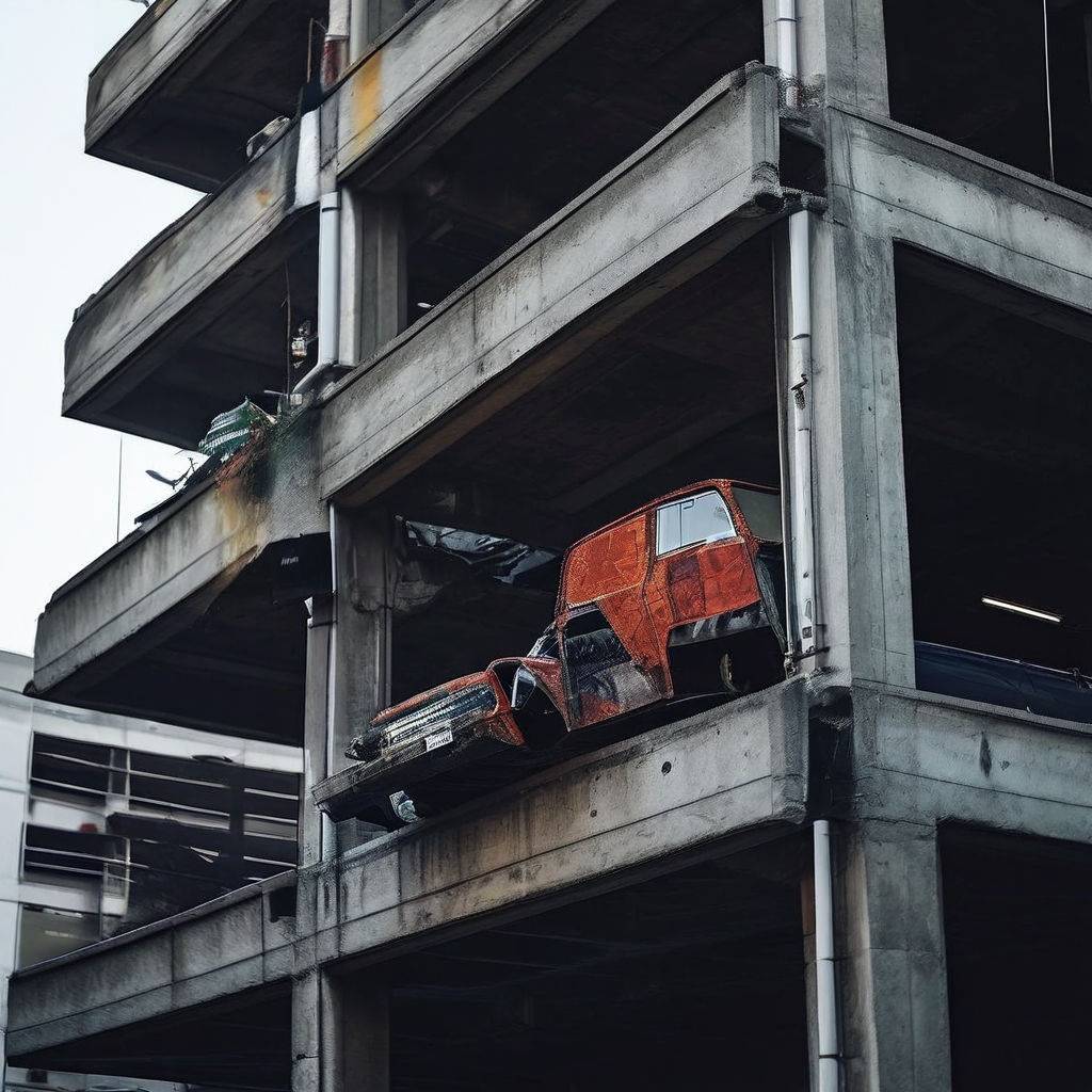 Vehicle Dangles from Uptown Charlotte Parking Deck, No Injuries