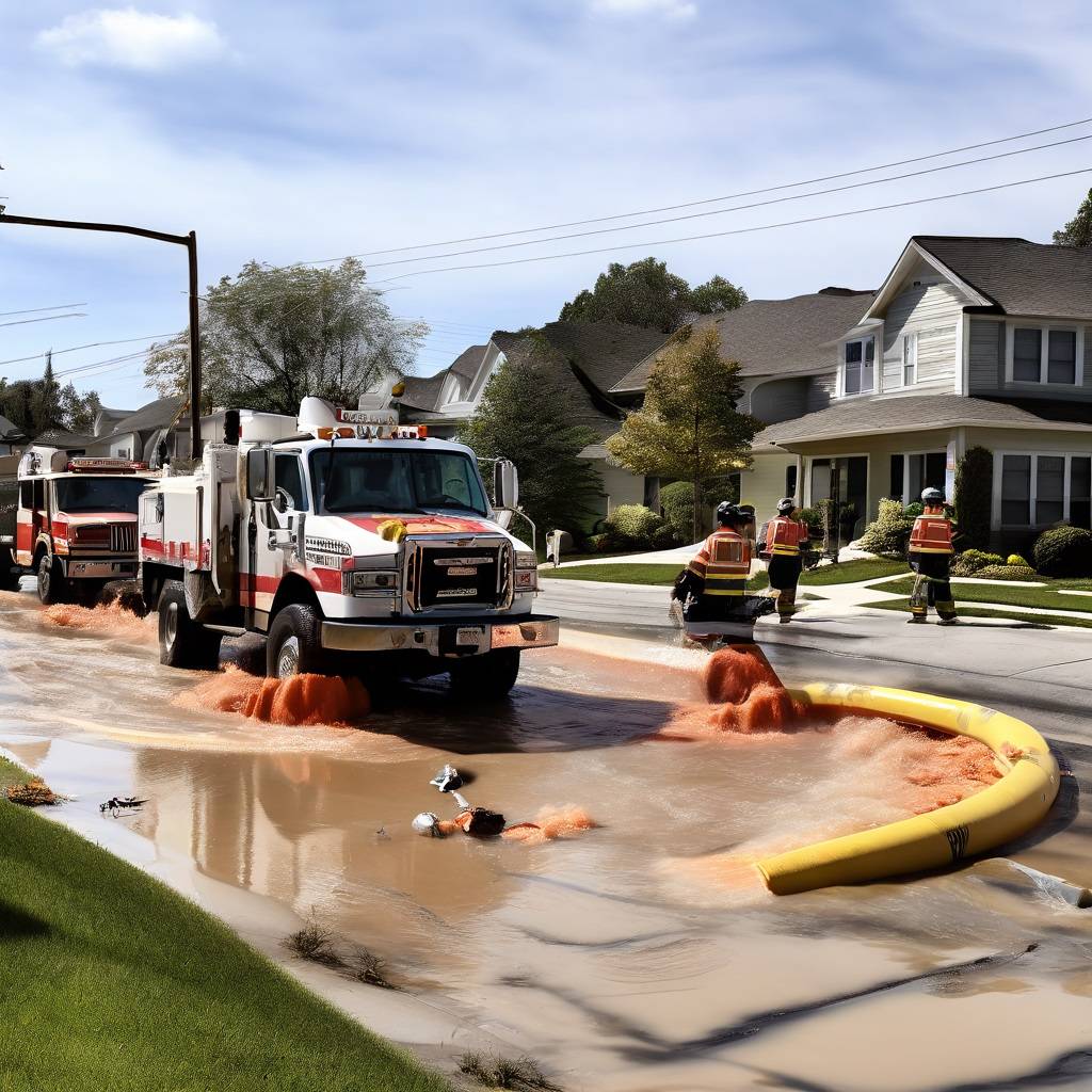 Water Main Break Disrupts Fallbrook, California